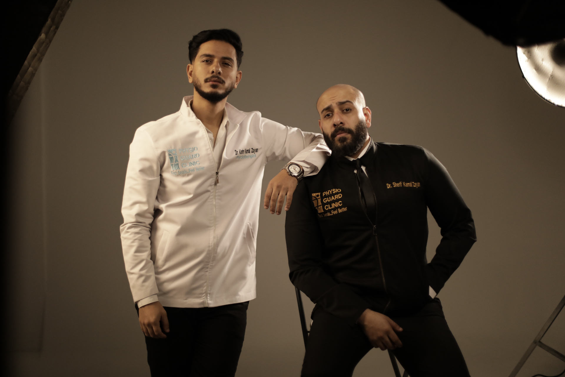 Dr. Karim Kamal and Dr. Sherif Kamal Zayan — Physio Guard Clinic founders